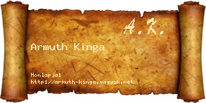 Armuth Kinga névjegykártya